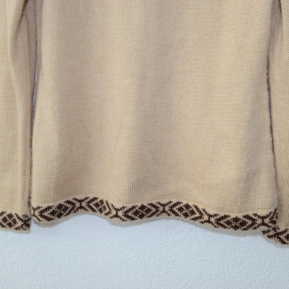 The Alpaca Connection Womens S Full Zip Sweater Nordic Print Blue Peru - Picture 15 of 16